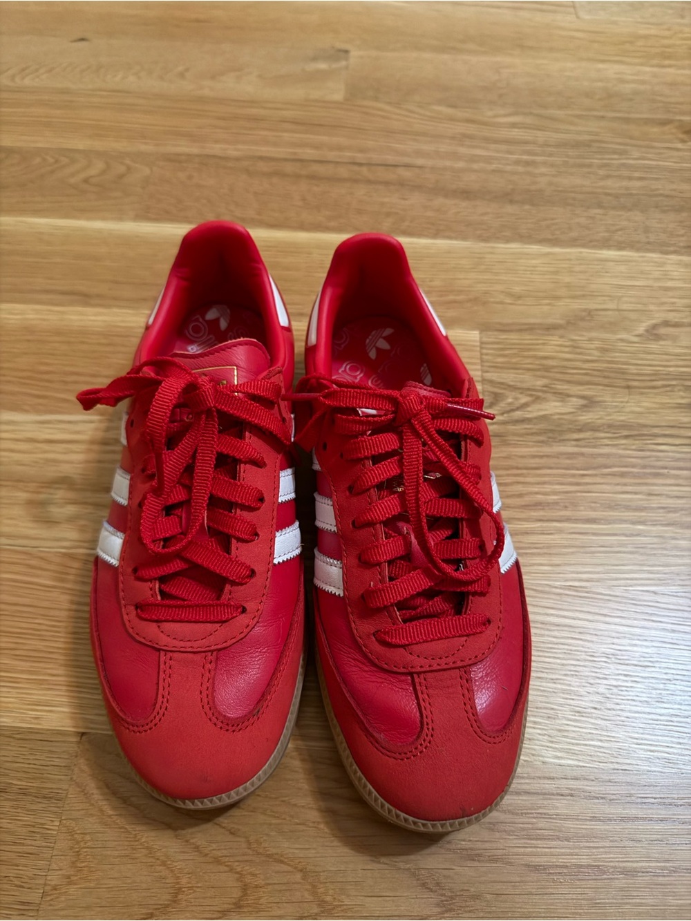 adidas Red and White Women's Athletic Shoes